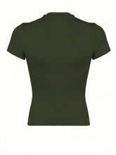 Load image into Gallery viewer, Round Neck Short Sleeve Slim Women&#39;s T-Shirt
