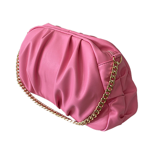 Pink Pouf Faux Leather Bag