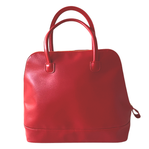 Red Dome Faux Leather Bag