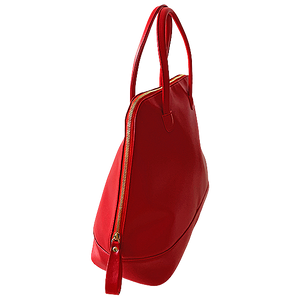 Red Dome Faux Leather Bag
